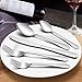 Hammered Silverware Set, LIANYU 40-Piece Stainless Steel Cutlery Flatware Set for 8, Tableware Eating Utensils, Mirror Finish, Dishwasher Safe