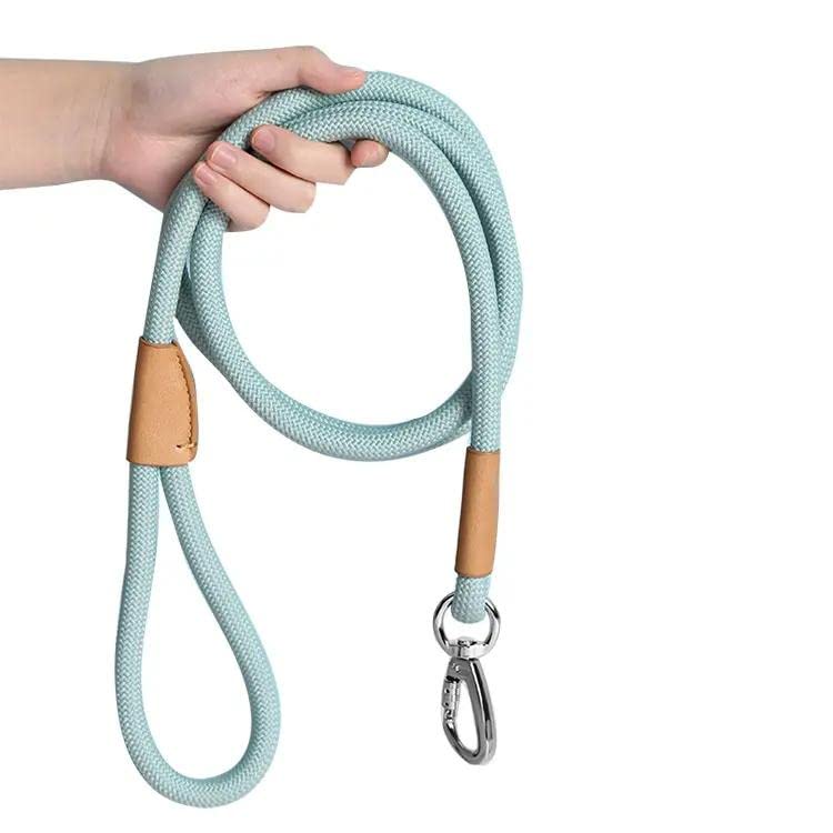 Smug Dog Artic Blue Nylon Rope Dog Leashes | Strong dog leads for large & Medium dogs | Adjustable Length| Heavy Duty Rope, Slip Leads, Rotating Safety Buckle