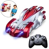 Force1 Remote Control Car Gravity Defying RC Car - RC Cars for Kids and Adults, Race Car Boys Toys for Floor or Wall w/ USB for Rechargeable Fast RC Car (Red)