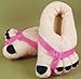 Funny Winter Toe Big Feet Warm Soft Plush Slippers Novelty Gift Adult Shoes (Pink)
