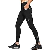 baleaf Men's Winter Running Tights Thermal Cycling Pants Cold Weather Gear Fleece Lined Pockets Leggings Compression