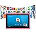 Alldaymall 7'' Tablet Android 4.4 Quad Core HD 1024x600, Dual Camera Bluetooth Wi-Fi, 8GB 3D Game Supported - Pink(Third generation) …