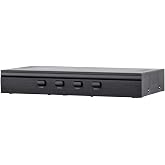 Monoprice SS-4 Premium 4 Channel Speaker Selector, with Impedance Protection, Supports 12-16 AWG Speaker Wire, Individual Zone On/Off Buttons, 138157, Black