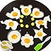 Fried Egg Mold Pancake Rings Set of 10 - BEMINH Stainless Steel Non-Stick Egg Shaper Ring with Silicone Pastry Brush and Egg Yolk White Separator, Kitchen Cooking Tools for Kids and Lovers