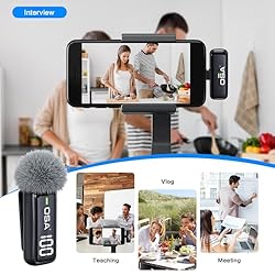 OSA 2Pcs Wireless Lavalier Microphone for iPhone