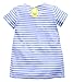 Fiream Girls Cotton Cartoon Shortsleeve Stripe Dress(S0131,2T)