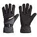 only U Winter Snow, Ski, Snowboard, Cold Weather Gloves Fashion Outdoor Gloves for Men & Women (Black)