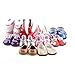 5 pairs of ZWSISU Doll Shoes Include Boots Leather Shoes and Cloth shoes Fits 18 Inch American Girl Doll