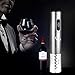 Electric Wine Opener Corkscrew Wine Bottle Opener Set Battery Powered Automatic Wine Openers Accessories Kit Cutter Vacuum Stopper Aerator Wine Pourer (silver)