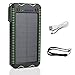 Solar Charger,Portable [Upgrade Version] 12000mAh Dual USB Solar Battery Charger External Battery Pack Phone Charger Power Bank for Outdoors (Rainproof, Dust-proof, Shockproof). (GREEN)
