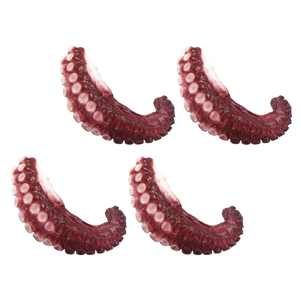 4pcs Rubber Finger Tentacle Squid Octopus Puppets Marine Animals Toy for Kids