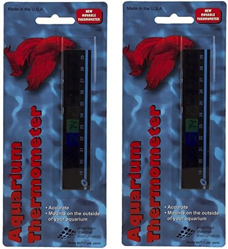 American Thermal Horizontal Aquarium Thermometer (2 Pack)