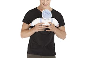 amropi Men's Baby Carrier Soothe V Neck Short Sleeve Kangaroo T Shirt