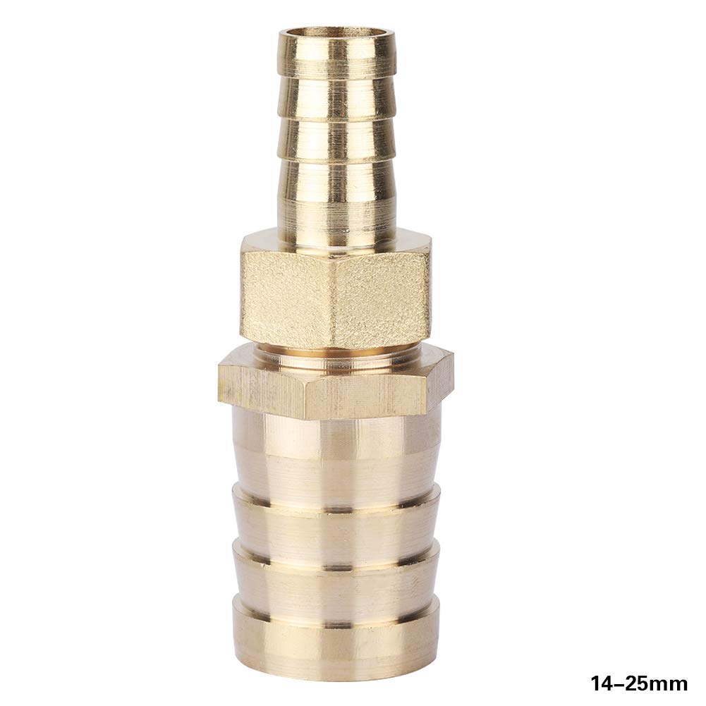 Brass Barbed Reducing Bushing 14-25mm Reducing Plug Connector Female Thread Pipe Fitting Connector Adapter