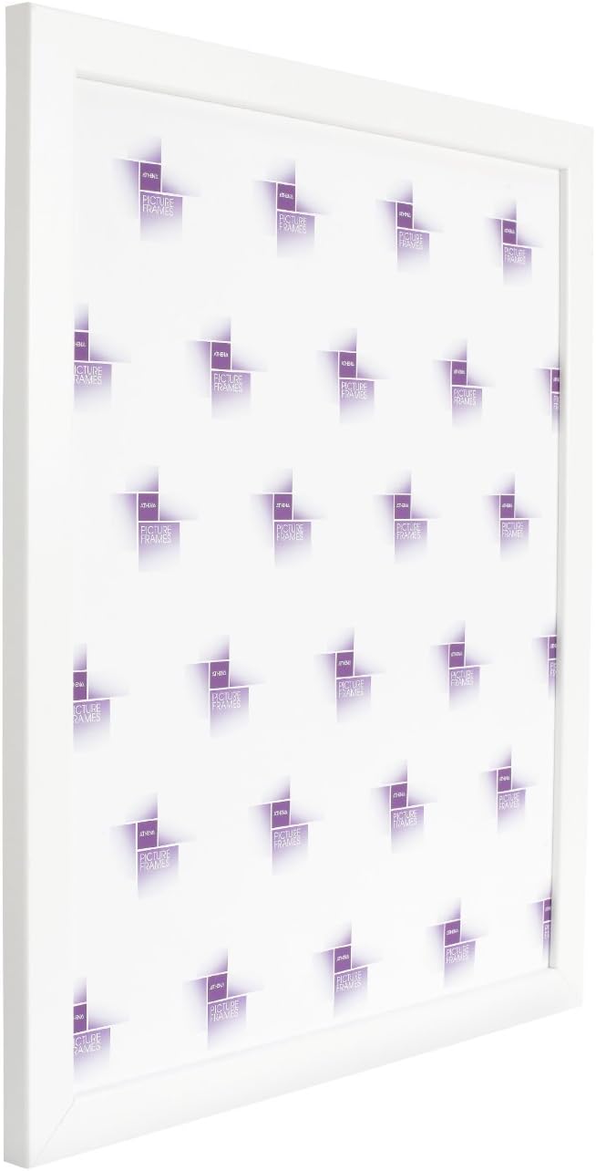Vivarti Athena Gloss White Picture Frame, A2 Size, 59.4 x 42 cm,