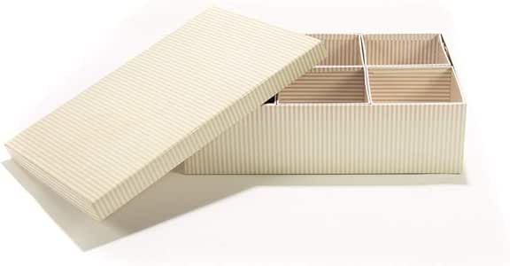 tapidecor Caja Carton JOYERO con 6 DIVISIONES 37X25X10: Amazon.es: Hogar