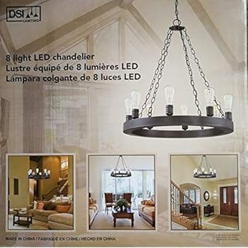 Dsi Lighting 8 Light Led Chandelier In Dark Bronze Amazon Com
