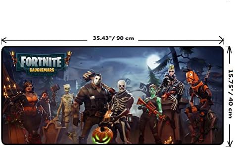 Yvetel Fortnike Battle Royale Gaming Mousepad, Large Long Soft Mouse Mats (Halloween, 35.43"15.75")