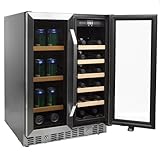 EdgeStar 24 Inch Built-In Wine and Beverage Cooler with French Doors