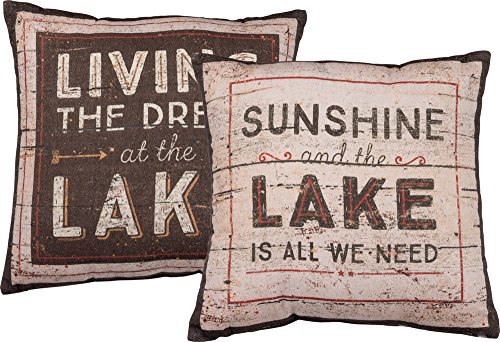 Primitives-by-Kathy-Double-Sided-Living-the-Dream-At-the-Lake-Throw-Pillow-16-Inch-Square