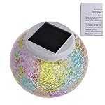 Techinal Waterproof Color Changing Solar Powered LED Ball Garden Light Table Lamp Outdoor