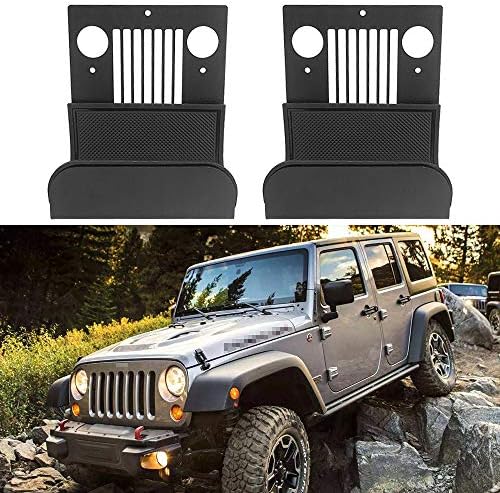 LITTOU Wrangler Door Hanger with Pad Black For CJ, YJ, TJ, JK, JKU JL JT And All New Gladiator (2 pcs hangers)