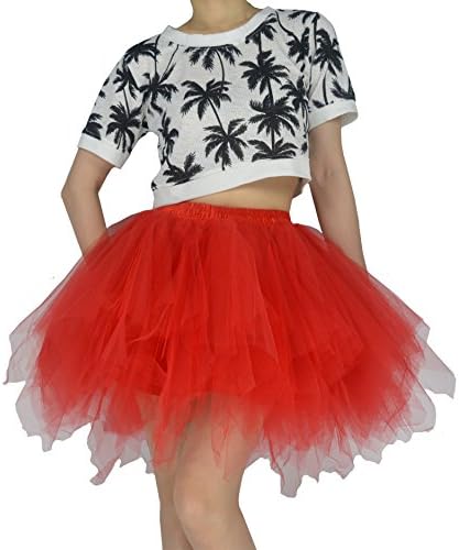 Femiserah Women's Elastic Waist Tulle Tutu Skirt - Layered Mesh Mini Skirt For Parties & Special Events