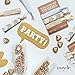 Mayde Ribbon Hair Ties, Hair Bands Party Favors Kit for Bachelorette or Bridal Parties (Gold, Pack of 12)