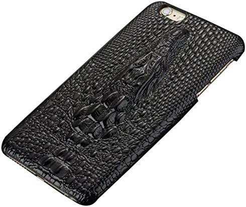 FLT iPhone 6 6s Hot Cool 3D Soft Genuine Leather Crocodile Skin Back Cover Phone Case for 6Plus 6sPlus brand fashion shell (Black for iPhone 6Plus 6sPlus)