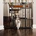 Carlson Home Design Extra Tall Walk Thru Pet Gate with Small Pet Door, Includes D&eacute;cor Hardwood, 4-Inch Extension Kit, 4-Inch Extension Kit, 4 Pack of Pressure Mount Kit and 4 Pack of Wall Mount Kit primary