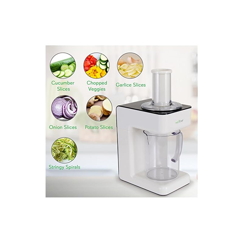 NutriChef Electric Food Spiralizer Slicer Chopper 3in1 Vegetable