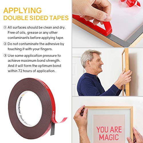 SummerBrite Double Sided Tape Heavy Duty, Double Sided Adhesive