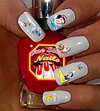 Disney Snow White Nail Art Decals (Tattoo). Princess, Seven Dwarfs, Bird Set of 80 Waterslide Nail Art Decals.DSW001-80 by One Stop Nails