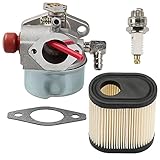 Milttor 640350 Carburetor with Air Filter Spark Plug for Tecumseh LEV100 LEV105 LEV120 LV195EA LV195XA Carb 640303 640271 Engine Lawn Mower