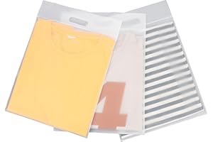 Svaldo Plastic Shipping Bags, 12x14 inch, Pack of 100, Durable Resealable Ziplock Poly Bags 3 Mil Thick for Business Packing Mailing Travel, Frosted, with Handle