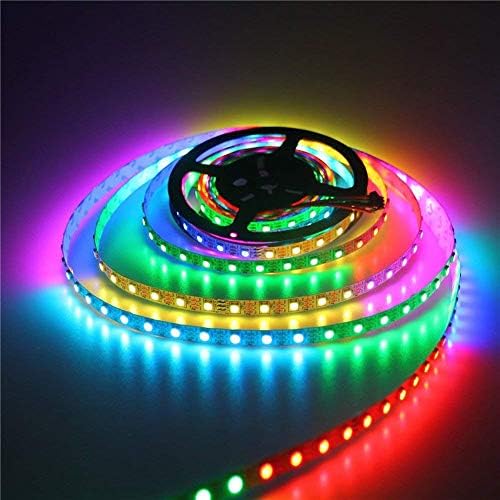 SEYMM WS2812B WS2812 RGB LED Strip with 5m DC5V 30 / 60leds / m 2812 IC Built-in Separately Addressable SMD5050 RGB Full Color LED Strip (Color : 5m 300leds, Emitting Color : Changeable)