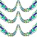 Long Tropical Multicolor Tissue Flower Banner Garland for Hawaiian Themed Party Moana Party Luau Supplies Decorations (3pack)