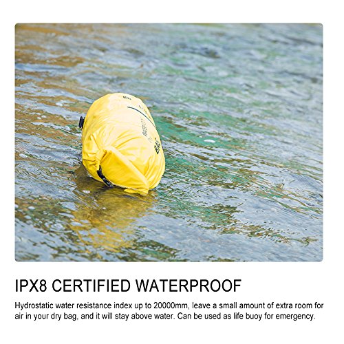 BFULL Waterproof Dry Bag 10L/20L [Lightweight Compact] Roll Top Water Proof Backpack with 2 Exterior Zip Pocket for Kayaking, Boating, Duffle, Camping, Floating, Rafting, Fishing - Thumbnail 6