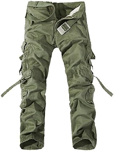 HAKUMA Men's Casual Army Cargo Camo Slim Fit Jogger Combat Work Pants