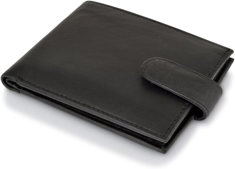 Woodland Leather Black 4.5" RFID Multi Pocket Wallet/Unique Gift Wallet