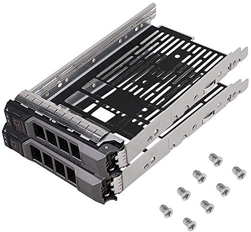 AIHG 2pcs 3.5" SAS SATA SATA Hard Drive Caddy Tray Enclosure Compatible for DELL PowerEdge R310 R320 R410 R415 R510 R515 R610 R710 T610 T710 KG1CH F238F (KG1CH-2PCS)