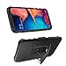 IRUNME for Samsung Galaxy A20 Case/Galaxy A30 Case,Galaxy A20/A30 Phone Case with [Tempered Glass Screen Protector],Full Body Protect Case with Belt Clip Kickstand for Men/Women (Black)