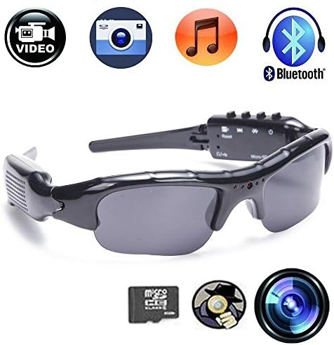 CFY Recording Sunglasses Camera With Bluetooth Spy Camera Sports Polarized Glasses Protective Glasses 720P Video Recorder Support Micro SD Card