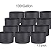 TopoGrow 12-Pack 100 Gallon Grow Bags Black Fabric Round Aeration Pots Container for Nursery Garden and Planting Grow (100 Gallon, Black(12-Pack))thumb 4