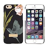 Ted Baker AW15 Women's Collection Back Cover for iPhone 6S / iPhone 6 Bird Design, Fashion branded Designer Snap on Back Cover for iPhone 6S and iPhone 6 - Black