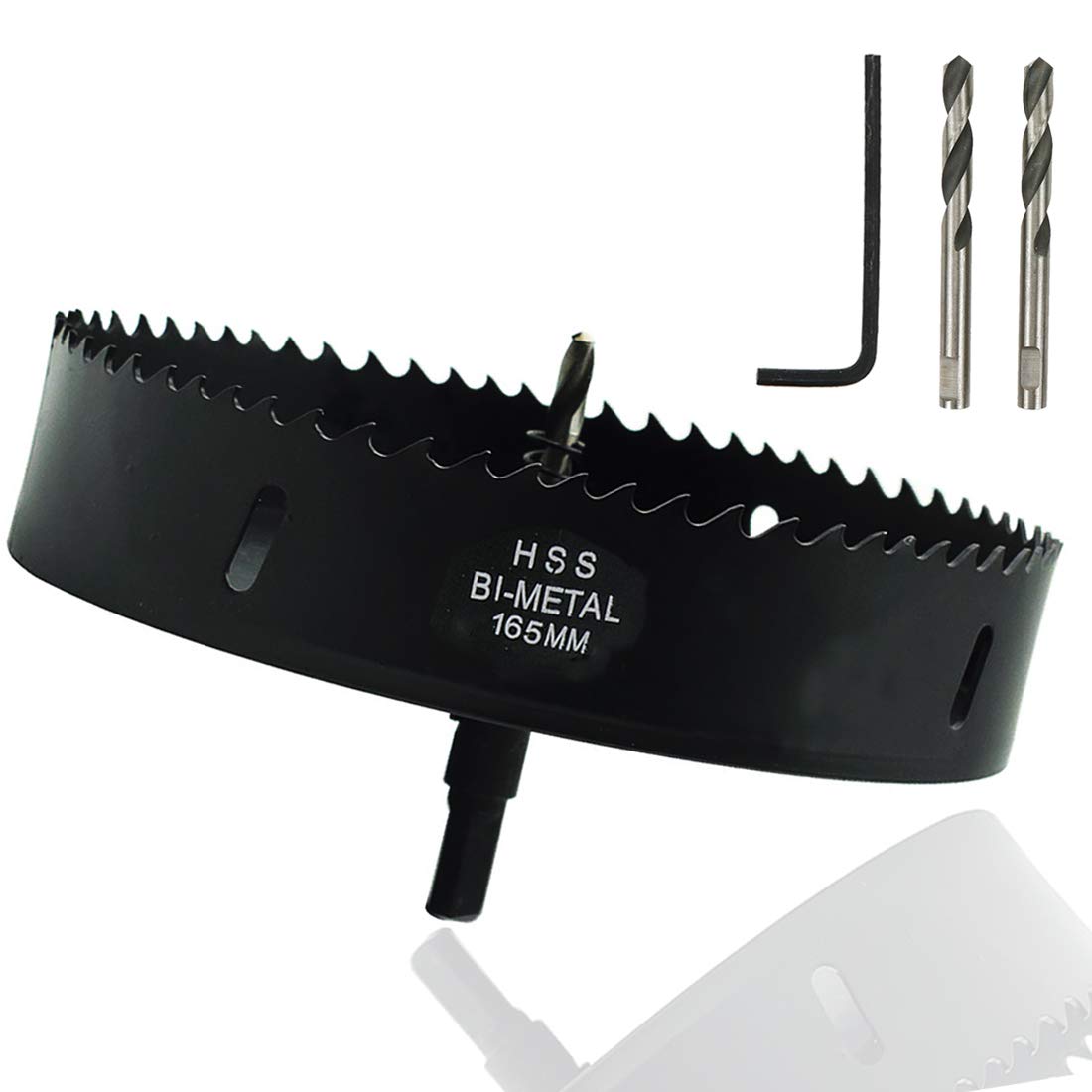 Rannb Hole Saw Cutter Drilling Tool for Wood Material 165mm/6.5" Cutting Dia