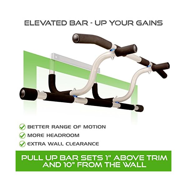 Ultimate Body Press XL Doorway Pull Up Bar with Elevated Bar