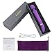 Luxsire Massager Wand Handheld Electric Cordless Therapeutic Dual-Pleasure Multi-Speed Wireless Waterproof USB Rechargeable Purple