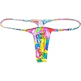 OROCOJUCO Men's Mini Bikini T-back Underwear Slim Cut Pouch Swim G-string Minimal Coverage Tangas Hipster String Thong
