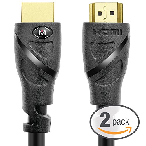 Mediabridge HDMI Cable (25 Feet) - Supports 4K@60Hz - High Speed, Hand-Tested, HDMI 2.0 Ready - UHD, 18Gbps, Audio Return Channel, Ethernet - 2 Pack (Part# 91-02X-25X2 )